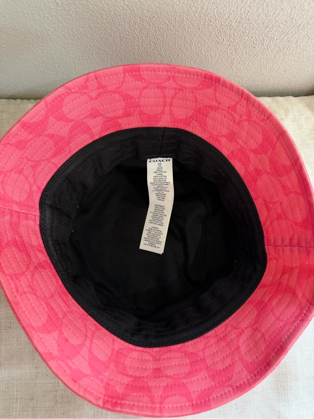 Coach Colorblock Bucket Hat in Red, Pink & Orange - Picture 4 of 5
